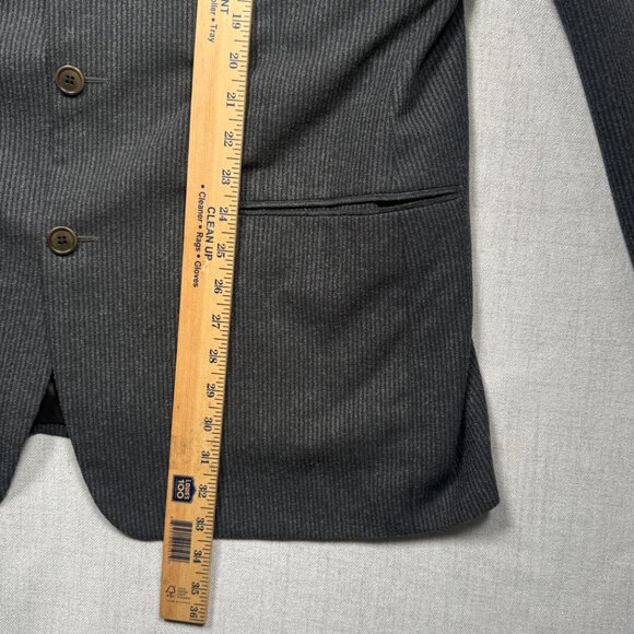 VTG Trussini Suit Set Linea Nuova Wool Blend Gray Pinstripe Two Piece Mens 52 6L - Picture 9 of 14